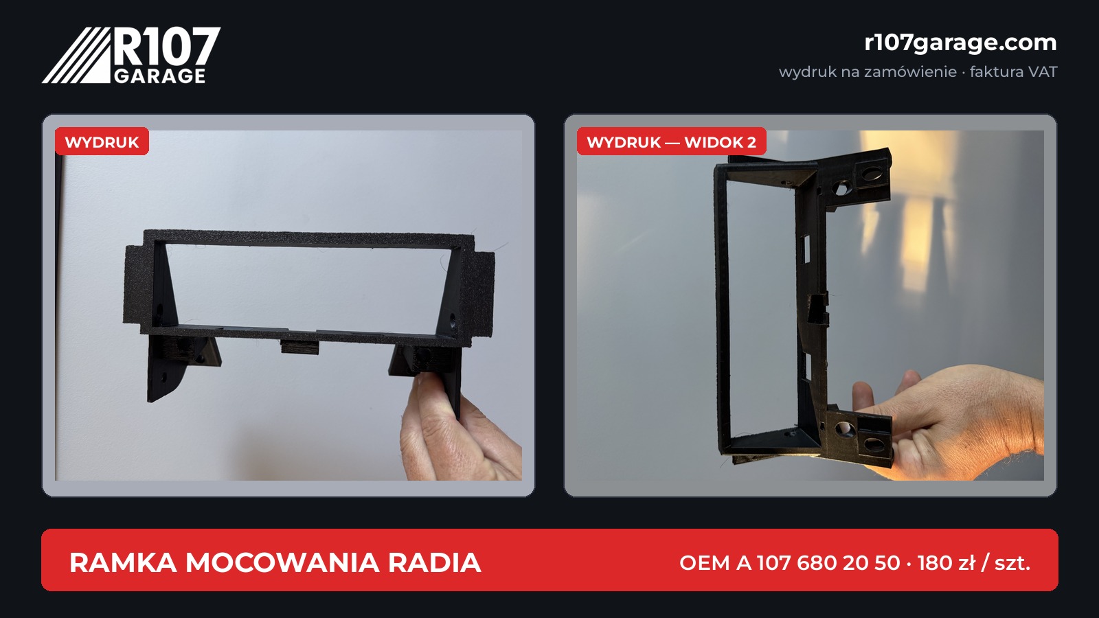 Ramka mocowania radia (OEM A 107 680 20 50)